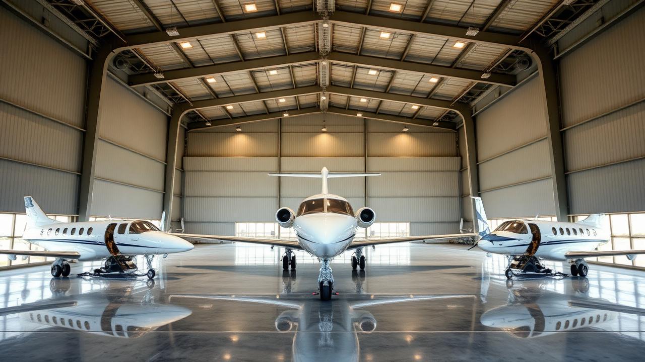 Premium hangar interior